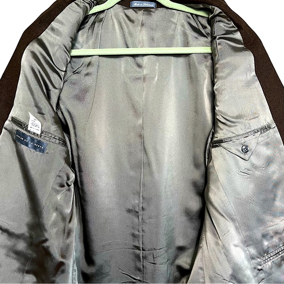 OSCAR DE LA RENTA Men’s Cashmere Wool Blend Blazer Size 39R Brown Designer - Picture 5 of 8